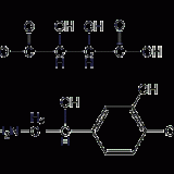 (-)-(R)-Except epinephrine hydrogenated tartrate monohydrate structural formula